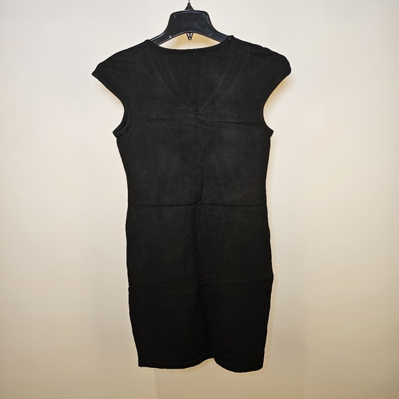 COCO & tashi red and black sleeveless stretch reverse knit dress size L US - Picture 3 of 7